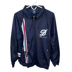 Vig‎ Bklyn Xpress Track Jacket Mens Medium Blue Full Zip Streetwear Athleisure